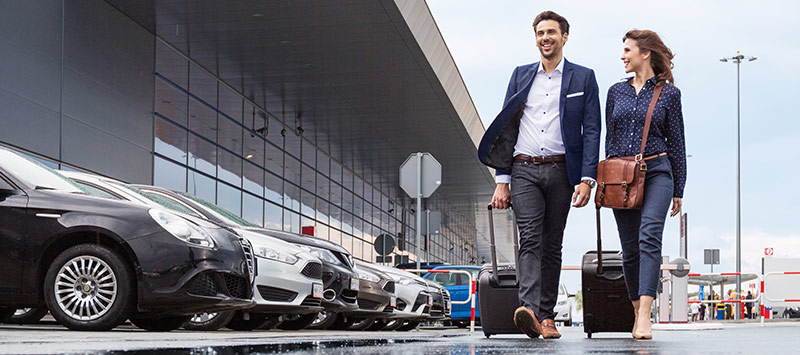 Business travellers at Park'N Fly Valet